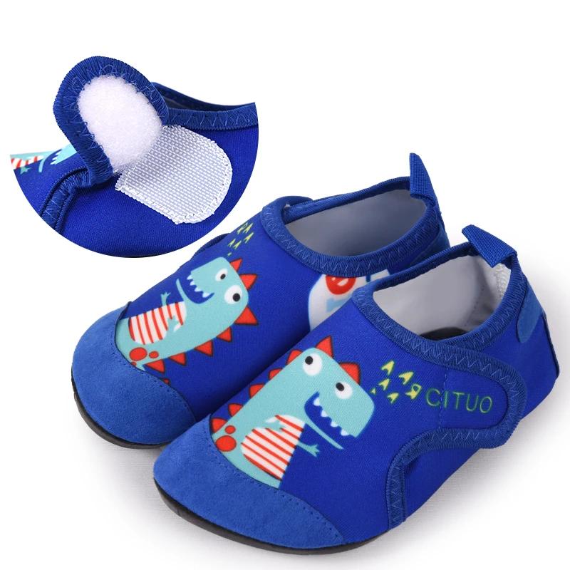 Chaussons plage enfants antidérapants dinosaure - Natation yoga surf dessin animé activités aquatiques