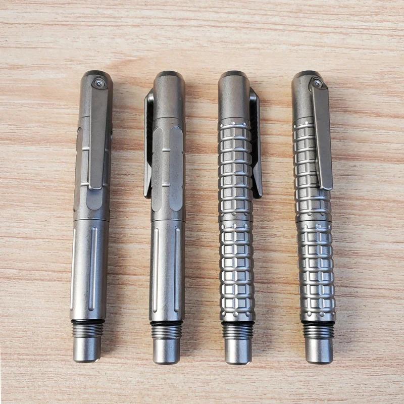Stylo Tactique EDC Titane - Outil Multifonction Portable Écriture Professionnelle Extérieur