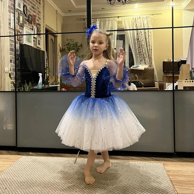 Jupe de ballet pour enfants, jupe de danse pour filles, robe à paillettes, jupe de danse pour enfant