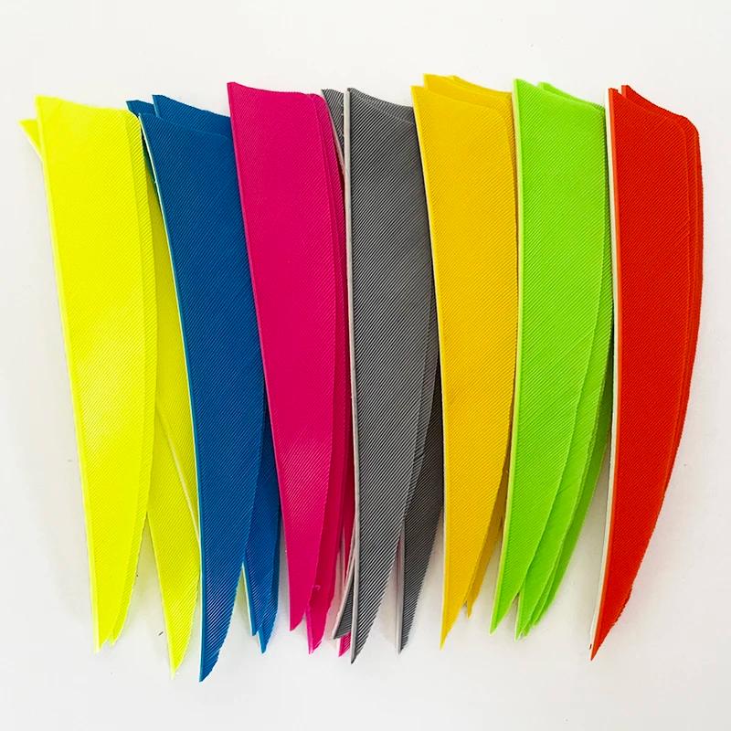 Plumes de flèche en carbone de 4 pouces, 50 pièces, bouclier RW coupé, plumes de turquie, Fletches,