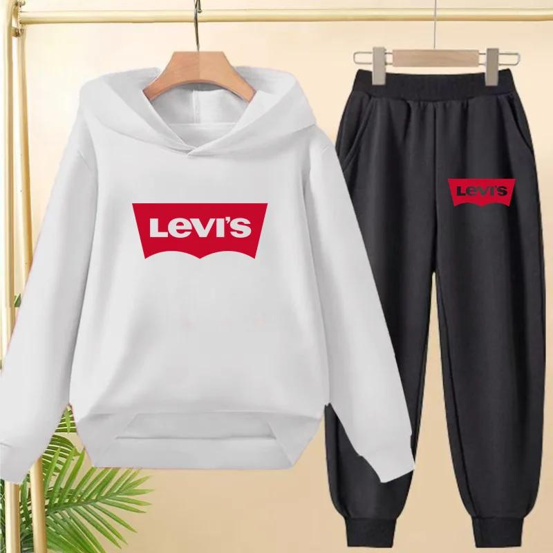 Sweat-shirt à capuche pour enfants de la marque Charming, haut + pantalon, 2 pièces, pour garçons et