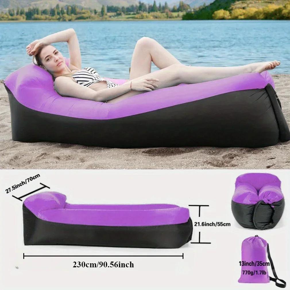 Nouveau canapé gonflable de Camping pliant paresseux chaise longue gonflable extérieure Portable mob