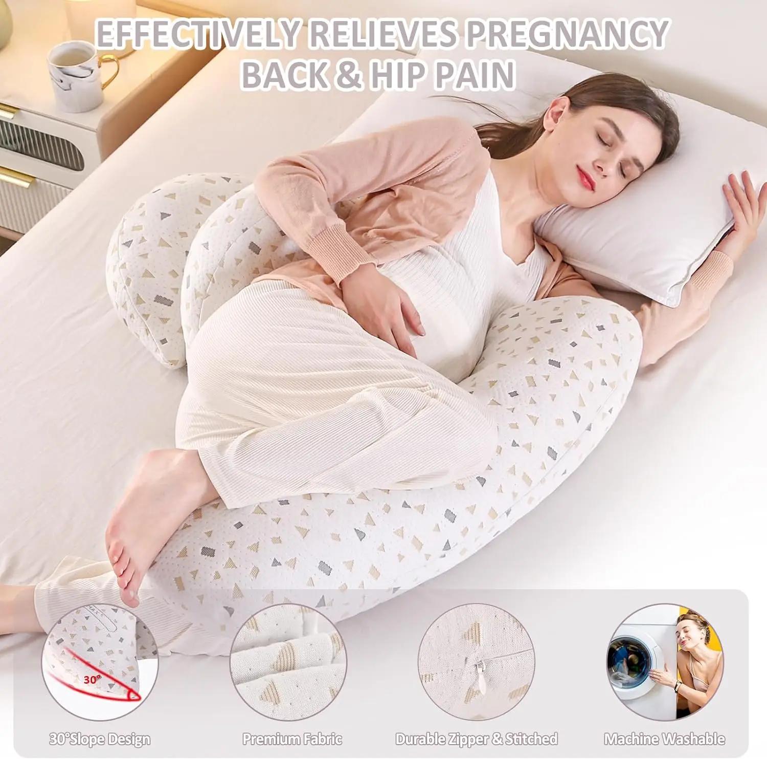 Oreiller de grossesse oreiller de maternité pour dormir sur le côté confort oreiller de soutien comp