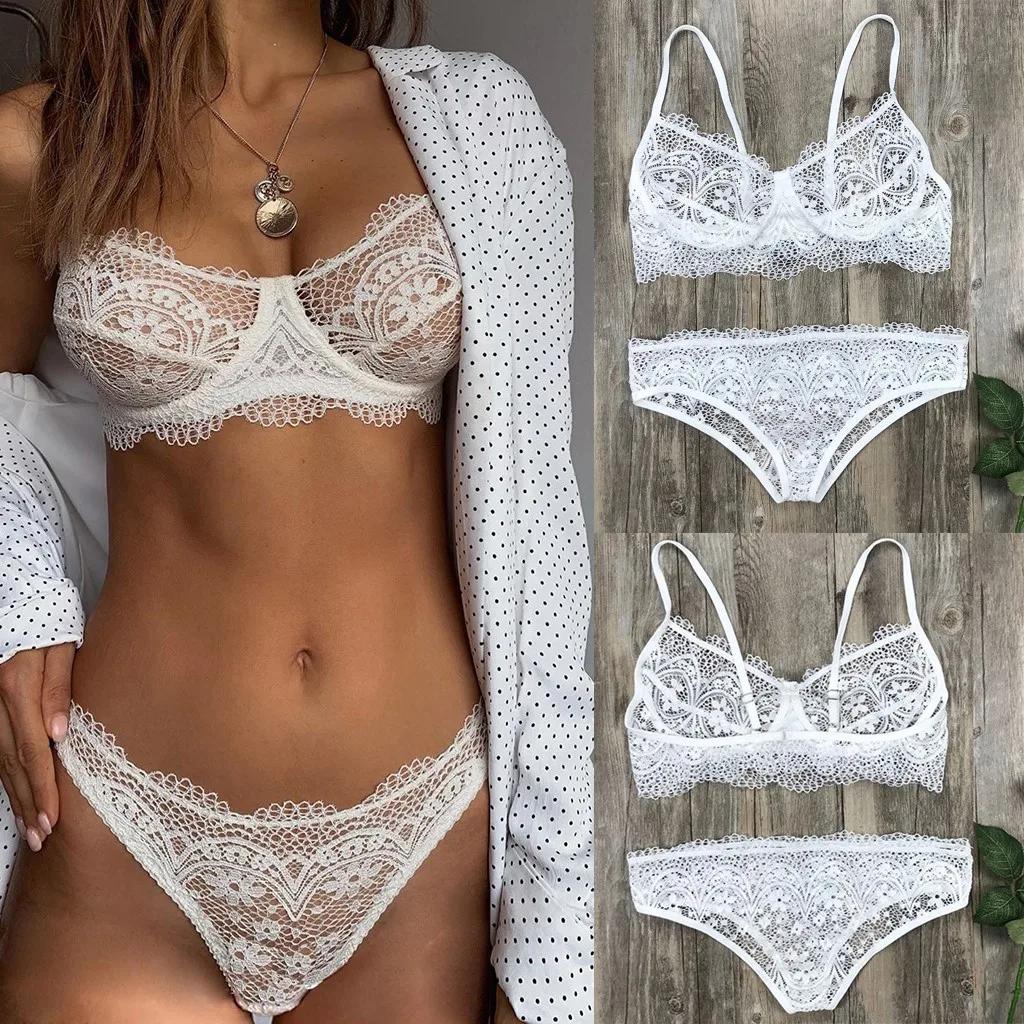 Sous-vêtements sexy femme dentelle porno vêtements de nuit grande taille ensemble de sous-vêtements