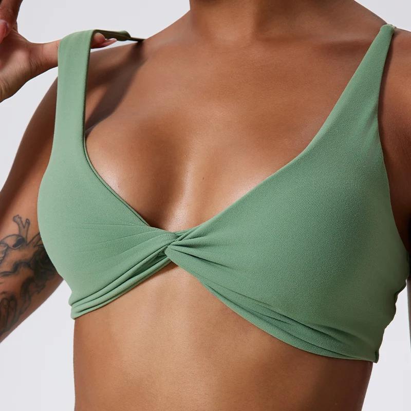 Nouveau soutien-gorge de sport push-up pour femme, respirant et doux, idéal pour le yoga et l'entraî