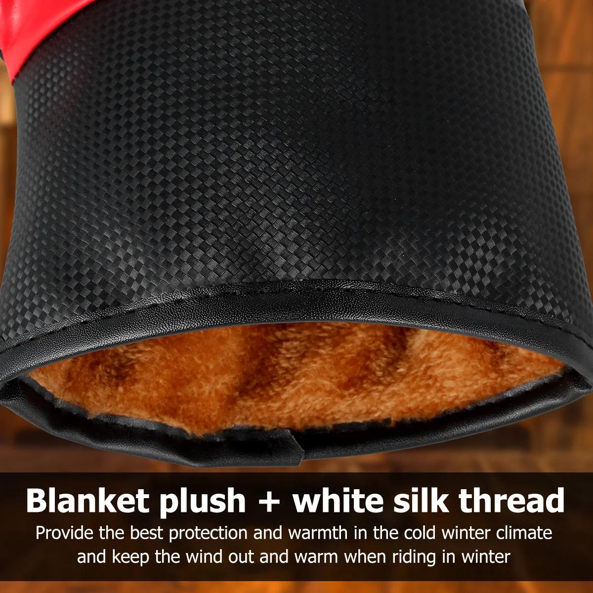 1 paire de manchons de guidon de moto, protection pour moto, poignée chaude, anti-pluie, gants chaud