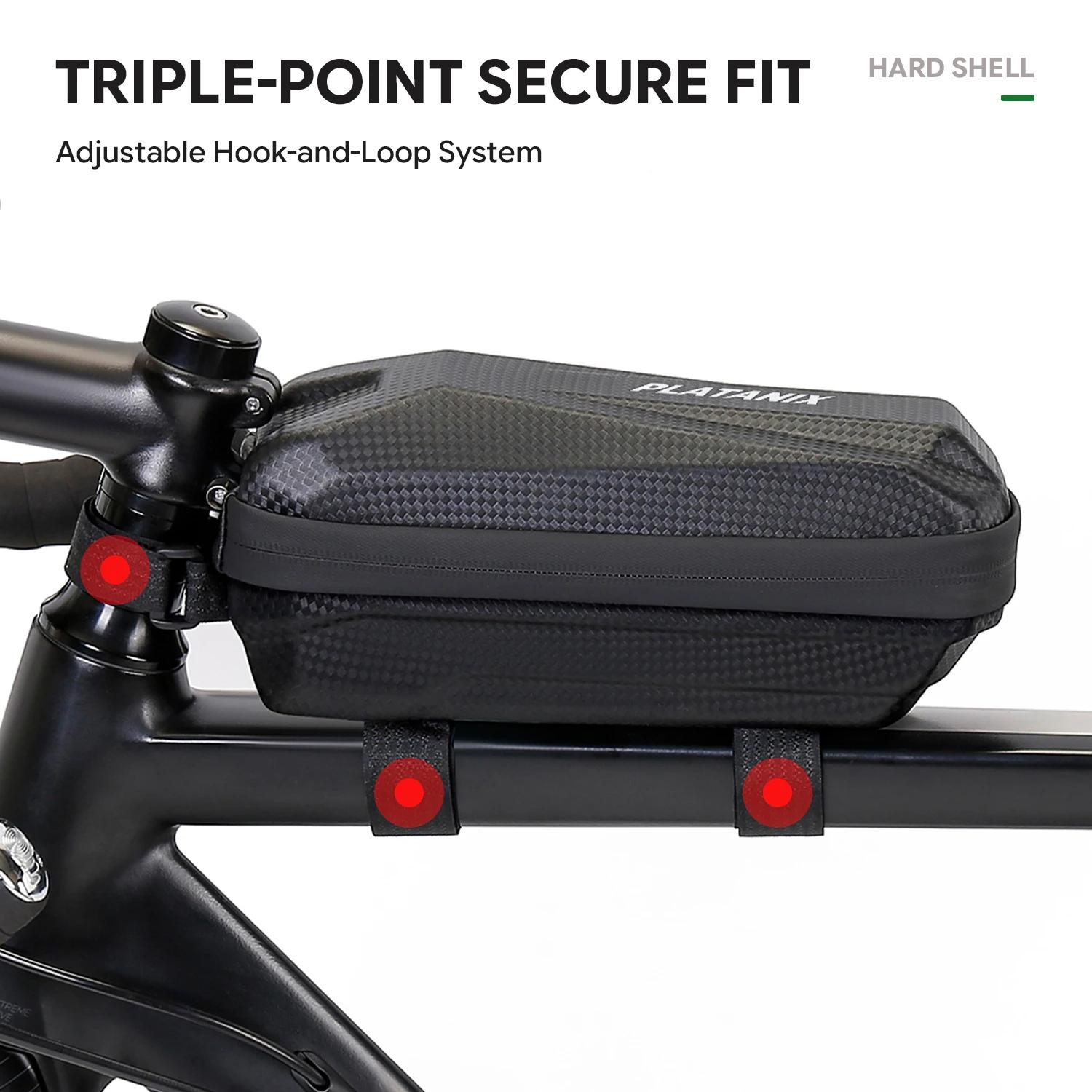 Sacoche de vélo rigide PLATANIX EVA pour VTT et vélos de route - Sacoche de cadre avant, sacoche de