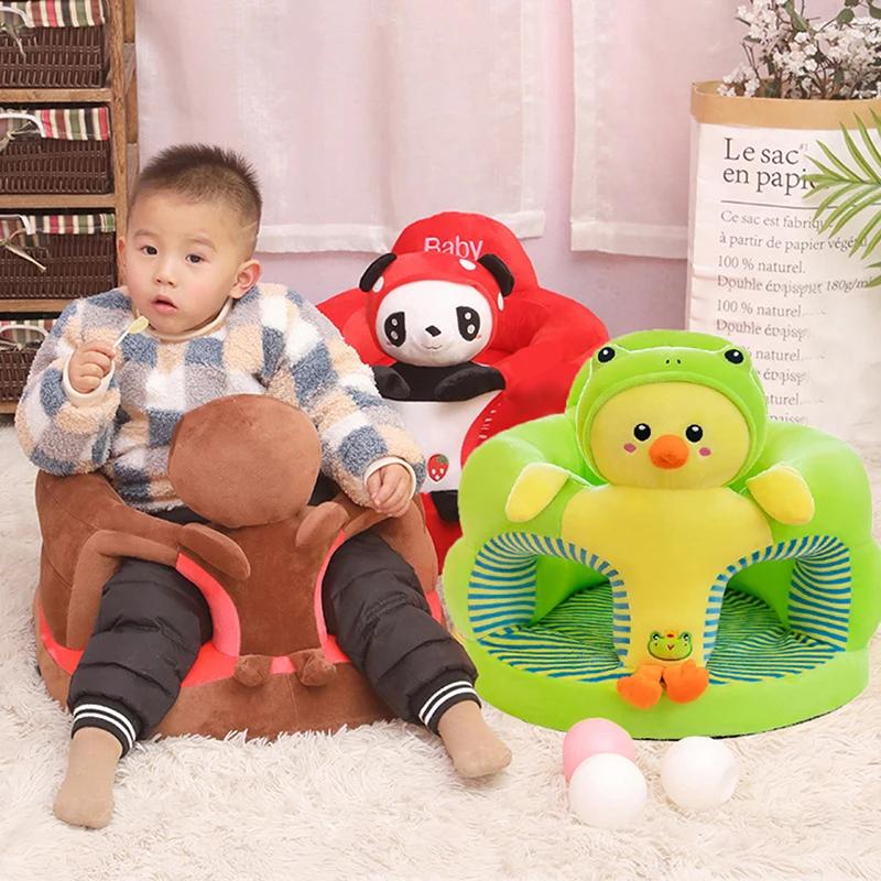 Juste de chaise en peluche en forme d'animal mignon pour bébé, housse de canapé, support d'apprentis