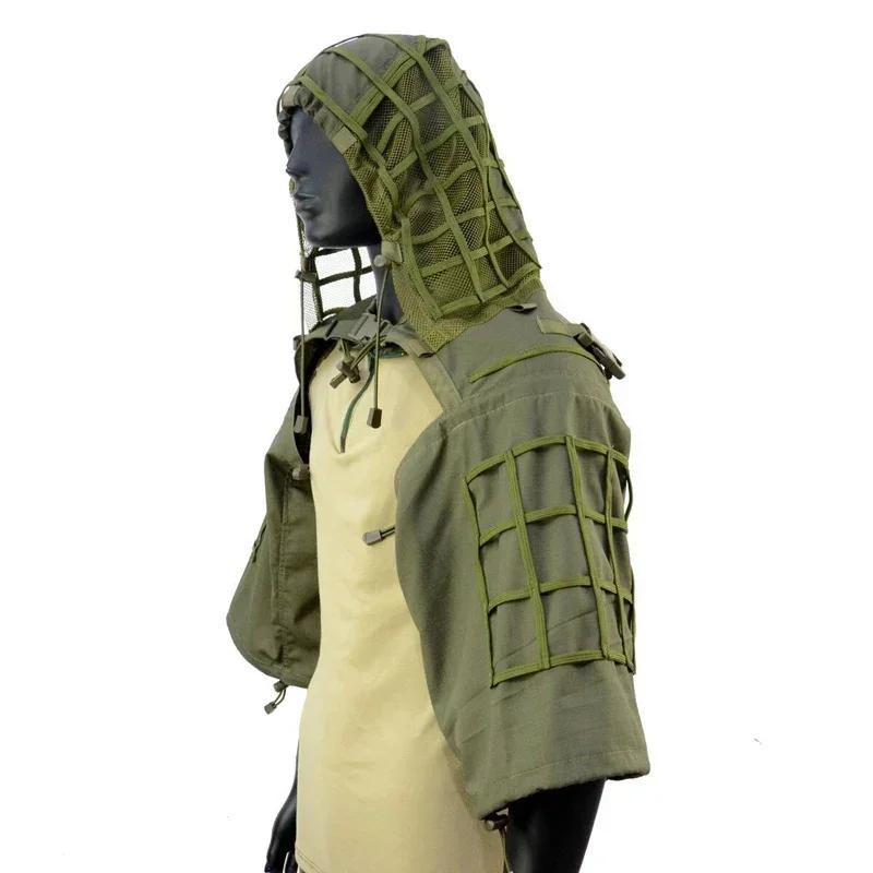Costume Ghillie tactique Airsoft Sniper tir Ghillie costume vêtements chasse en plein air capuche de