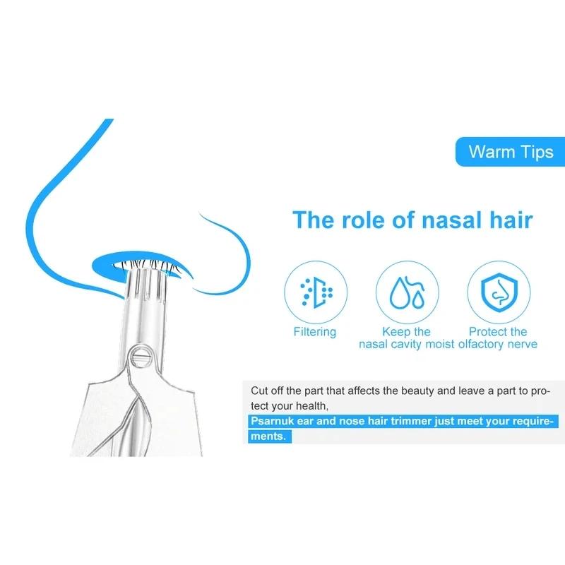 Tondeuse à poils de nez Portable en acier inoxydable, 1 pièce, pour hommes/femmes, rasoir manuel et