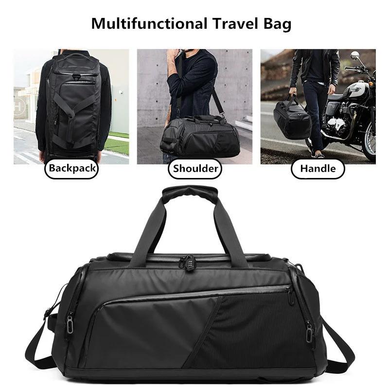 Sac de sport pour hommes, grande capacité, entraînement, Fitness, sac de sport, sac à dos sec et hum