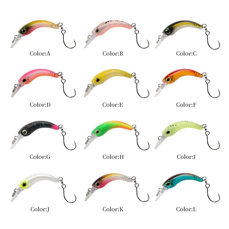 LETOYO Mini truite leurre 1.2g flottant vairon truite leurre de pêche Micro dur leurres appâts artif