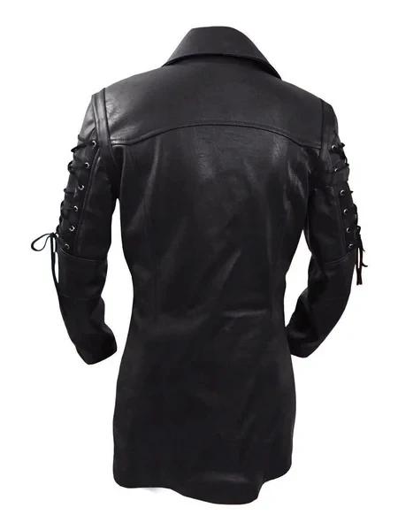Nouveau Steampunk hommes gothique Trench manteau veste en cuir Style Punk Biker Jacke automne hiver