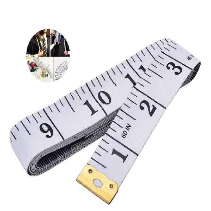 Ruban à mesurer souple de 2m pour vêtements, mesure sur mesure en fibre de verre, règle de matériau,