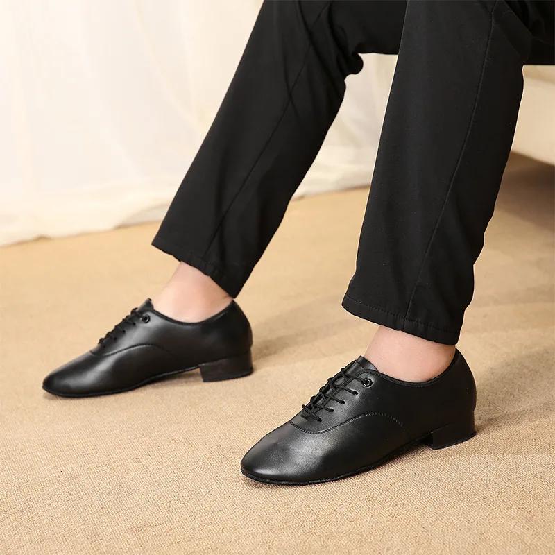 Chaussures de danse latine professionnelles homme - Tango salsa jazz talon 2.5 cm