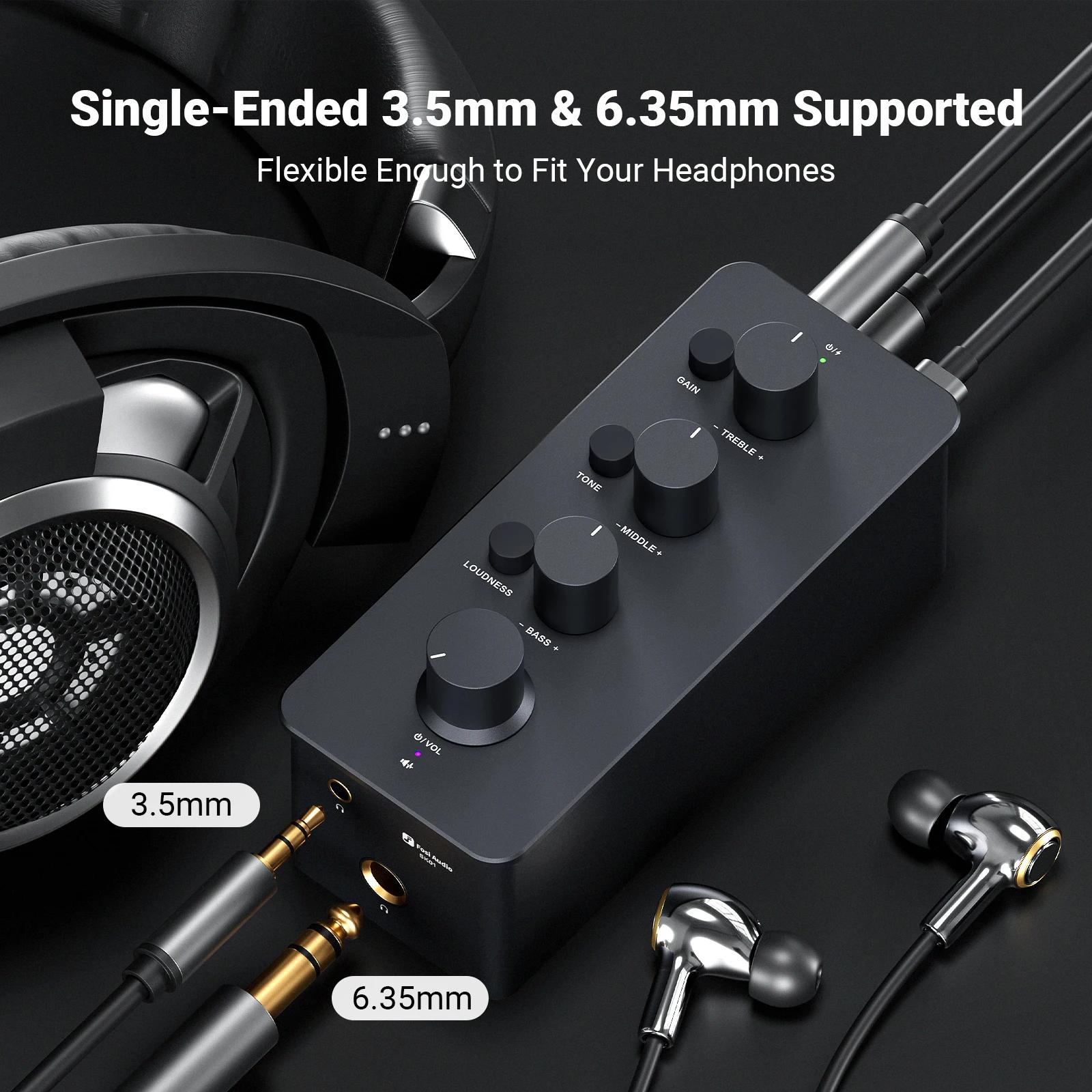 Fosi Audio SK01 amplificateur et préamplificateur de casque 2 en 1 pour écouteurs, amplificateur de
