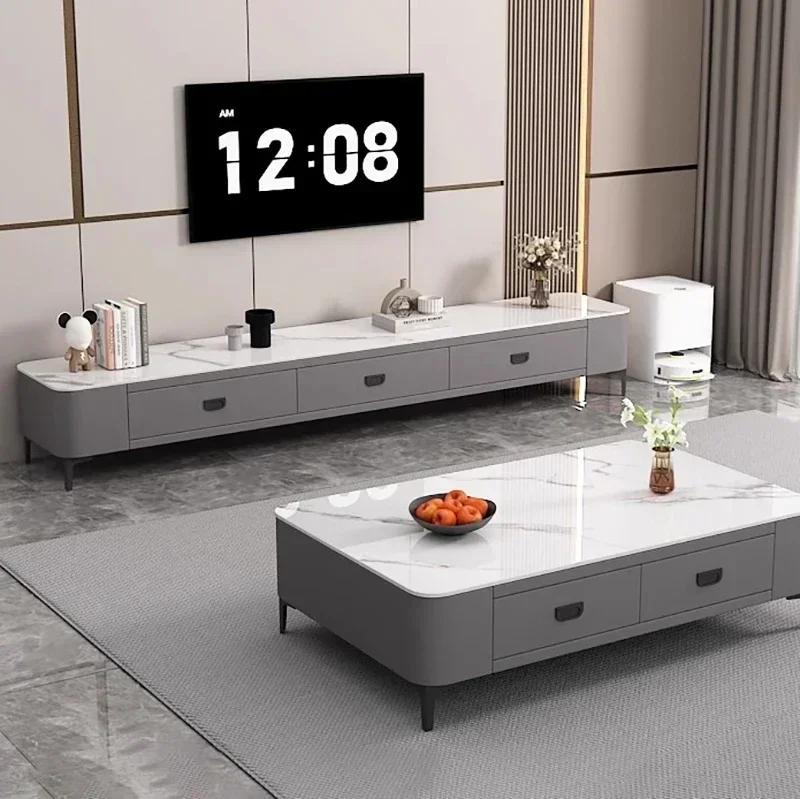 Meubles De télévision simples nordiques Glamour rangement européen salon moderne meuble De télévisio