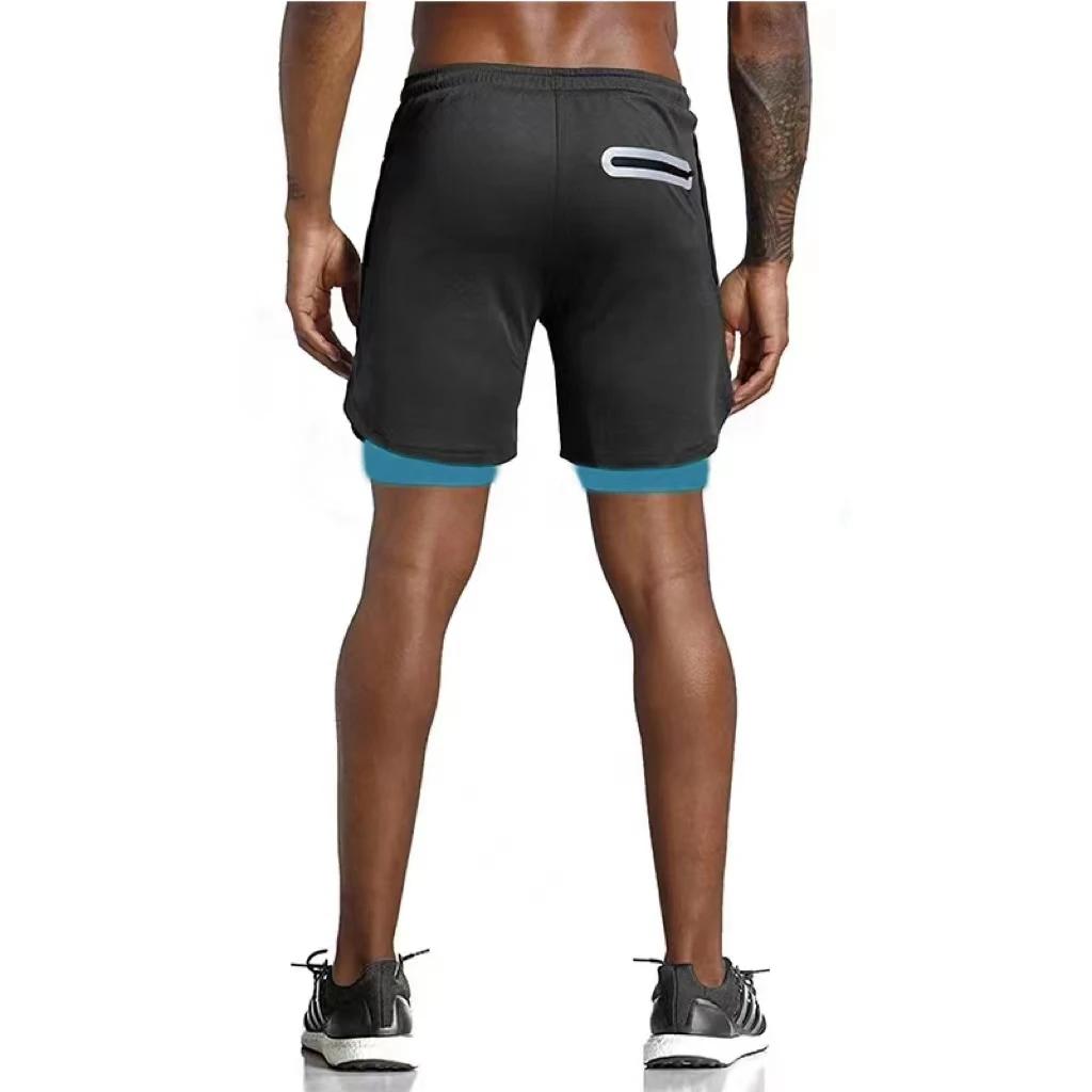 Short de sport homme 2 en 1 double pont - Fitness, running, gym - Vêtement d'entraînement été