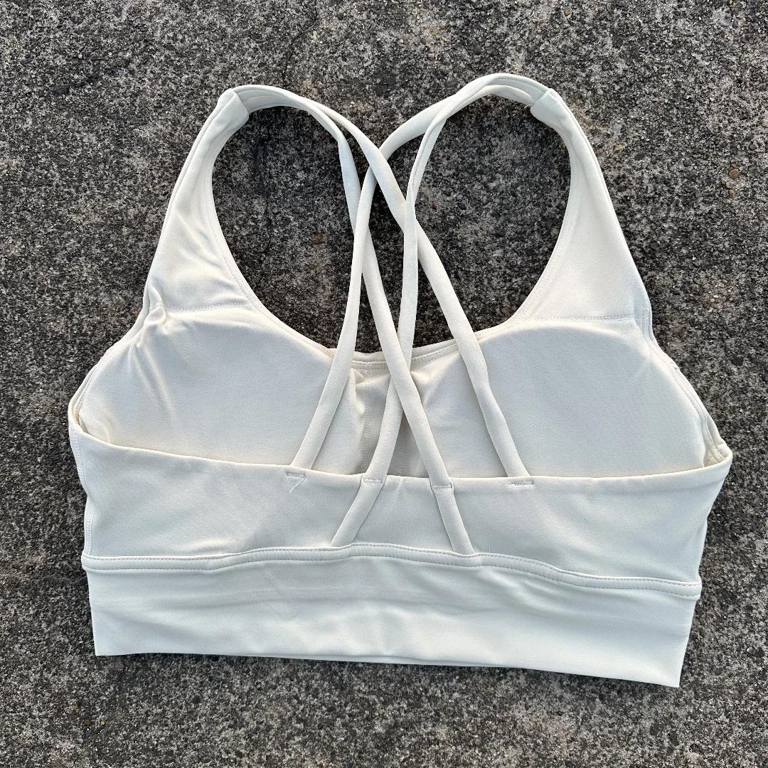 Soutien-gorge de sport pour femmes, couleur unie, dos croisé, doux, Fitness, haut, sous-vêtements Yo
