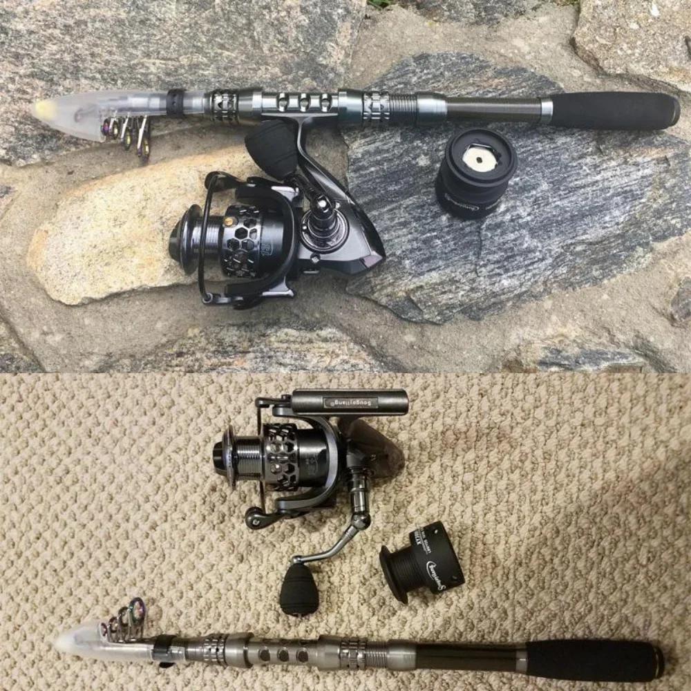 Sougayilang 1.8-3.3m canne à pêche Spinning en Fiber de carbone et 13 + 1BB moulinet de pêche Combo