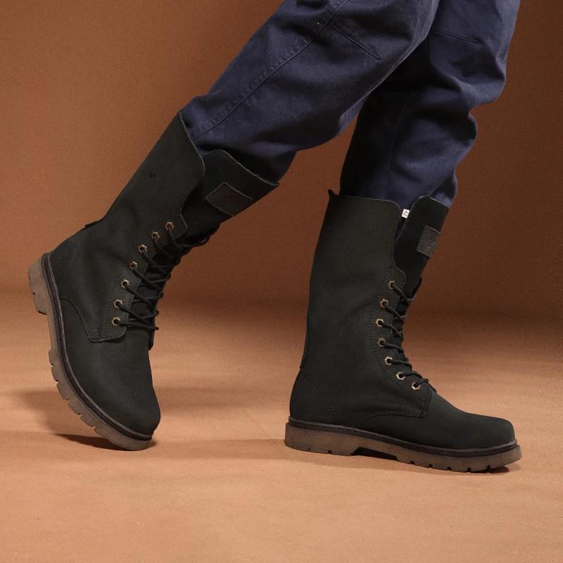 Bottes de randonnée cuir homme imperméables : pour moto, trekking et style gothique punk