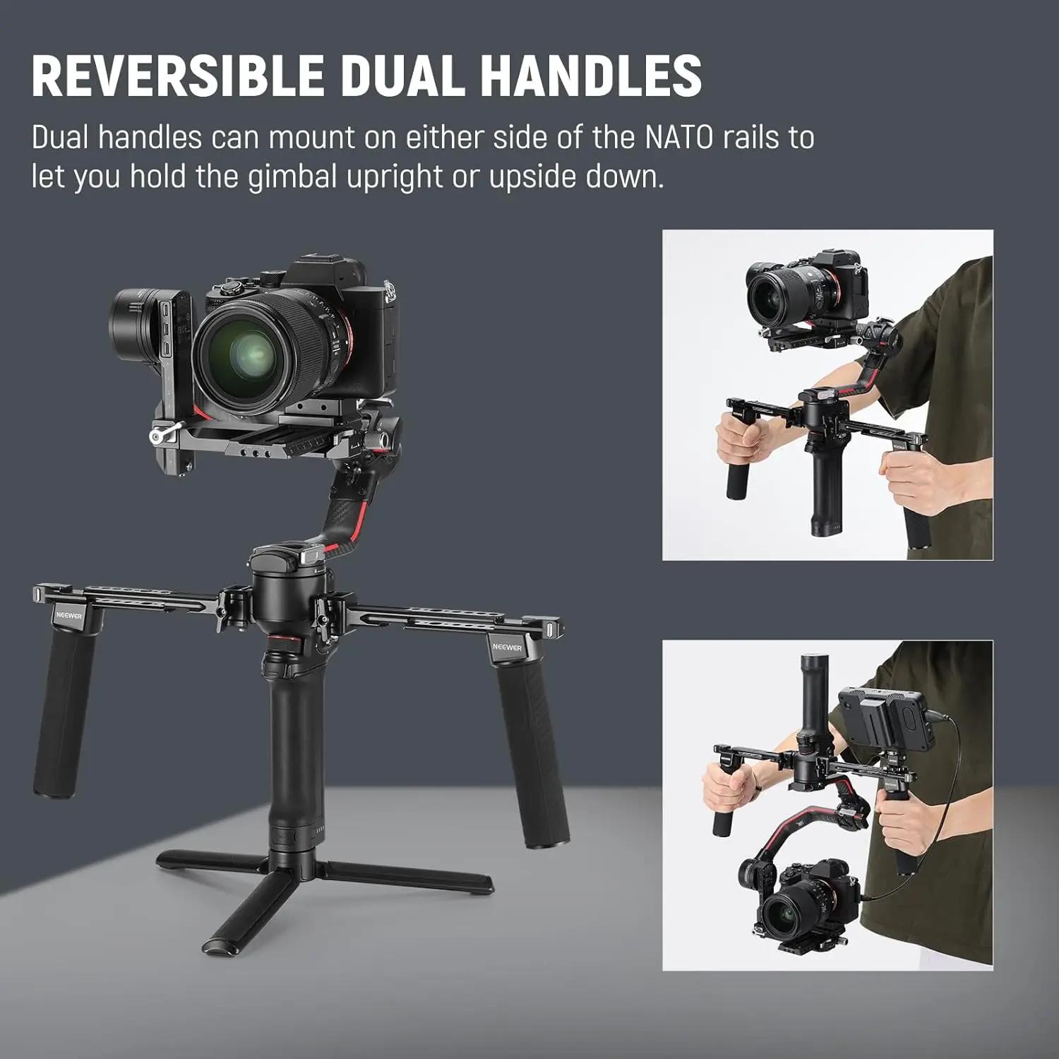 NEEWER double poignée pour DJI RS4 RS4 Pro RS3 RS3 Pro RS2 RSC2 Ronin S SC cardan double poignée Kit