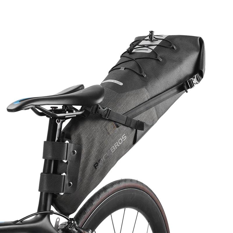ROCKBROS – sac de vélo réfléchissant imperméable 8 10 14 L, sacoche de selle de grande capacité, sac