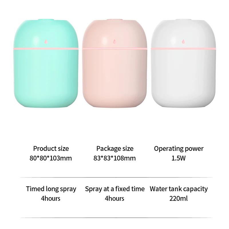 Mini humidificateur d'air ultrasonique USB Portable, diffuseur d'huile essentielle, purificateur de