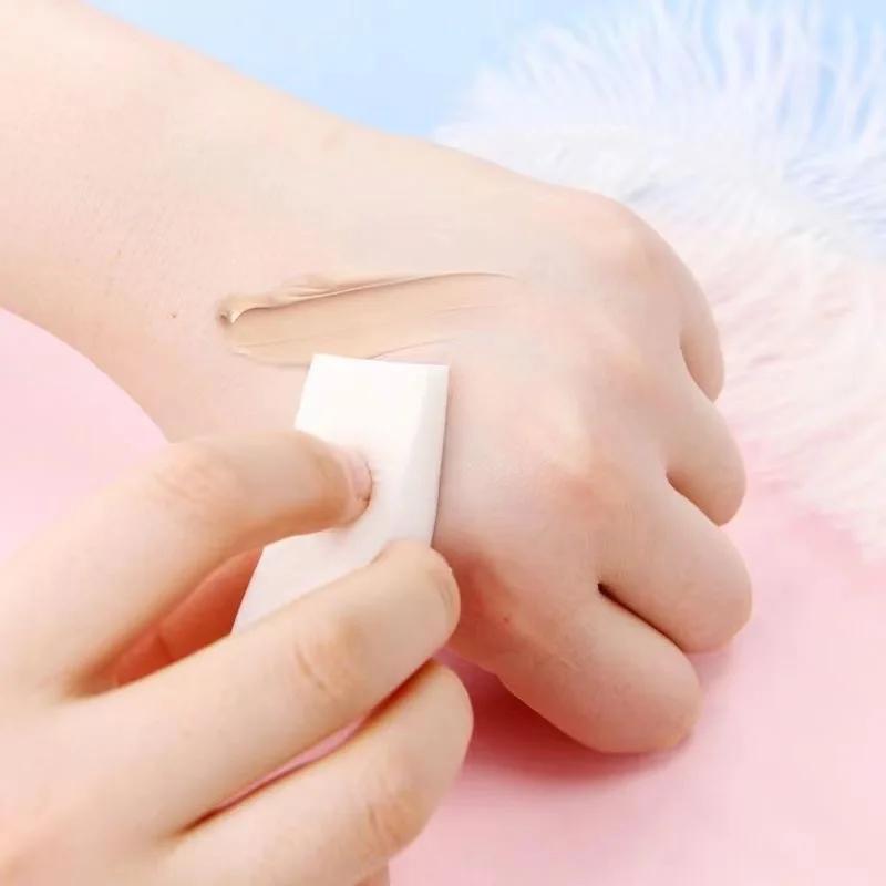 100 pièces/ensemble Triangle éponges douces blanc/dégradé coloré sec humide utilisation maquillage é