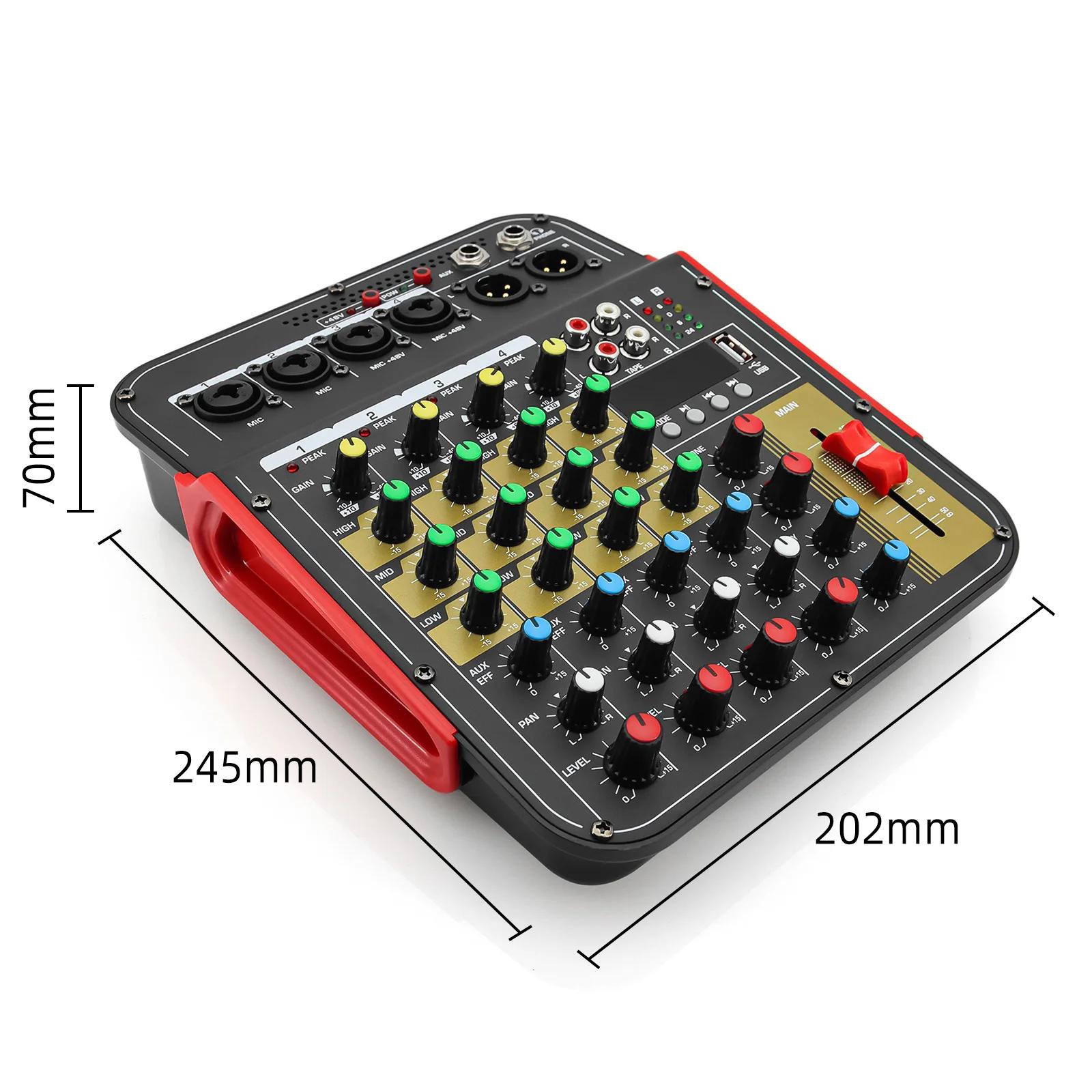 Mélangeur Audio à 6 canaux, pour conférence en plein air, USB, processeur Audio de réverbération com