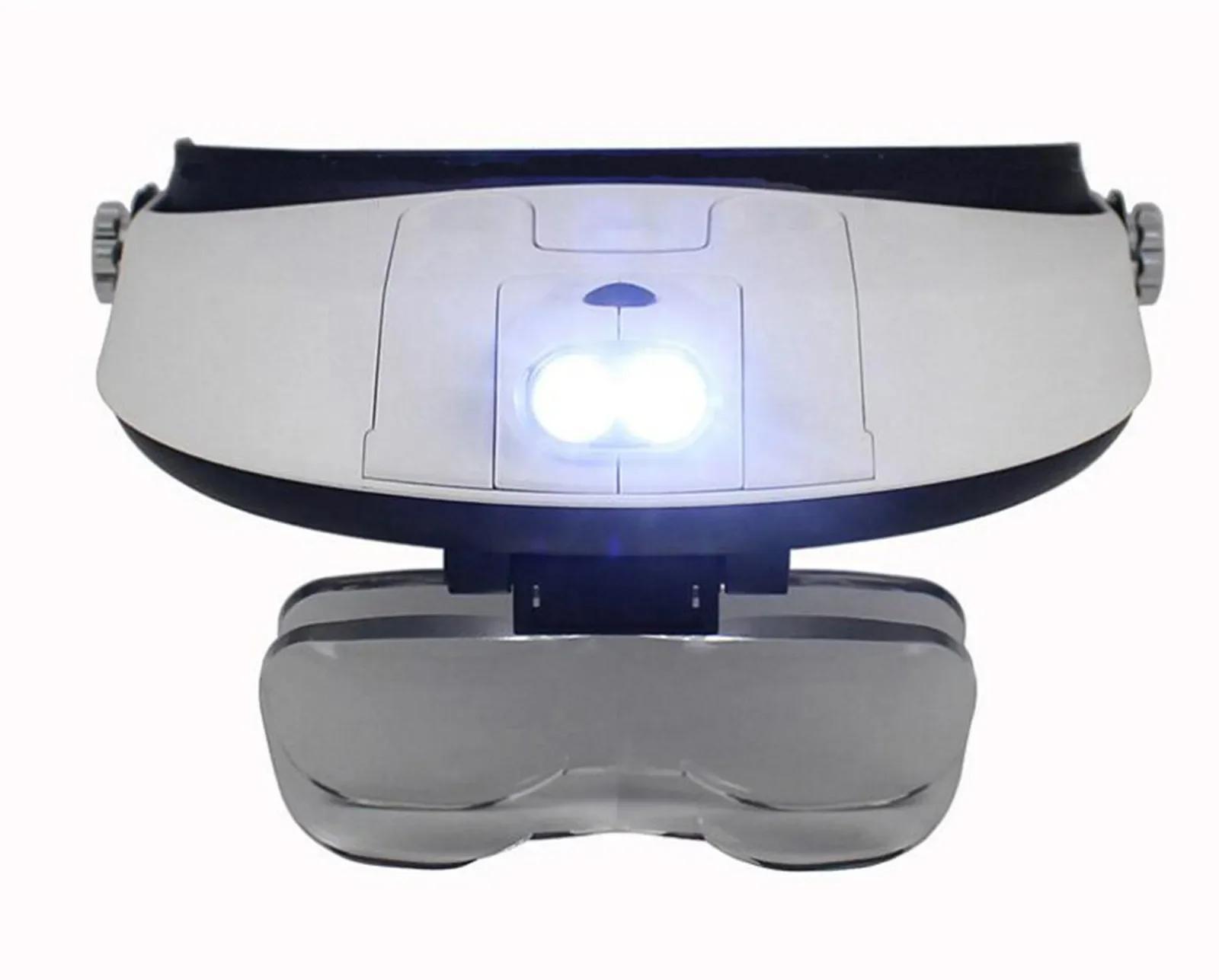 Loupe bandeau lunettes à souder lampe à LED Loupe lumineuse lampe frontale détachable Loupe à souder