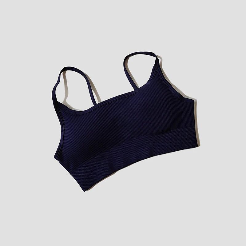 Soutien-gorge dos nu Sexy sans couture pour femmes, sous-vêtement, débardeur court, Yoga, Gym, Fitne