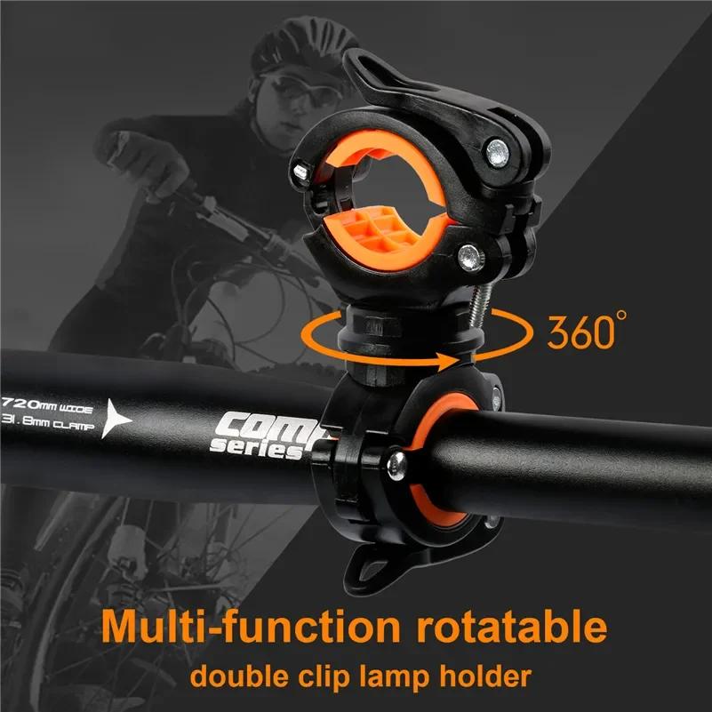 WEST BIKING-Support de lampe de vélo rotatif multifonctionnel et résistant à 360 degrés, accessoires