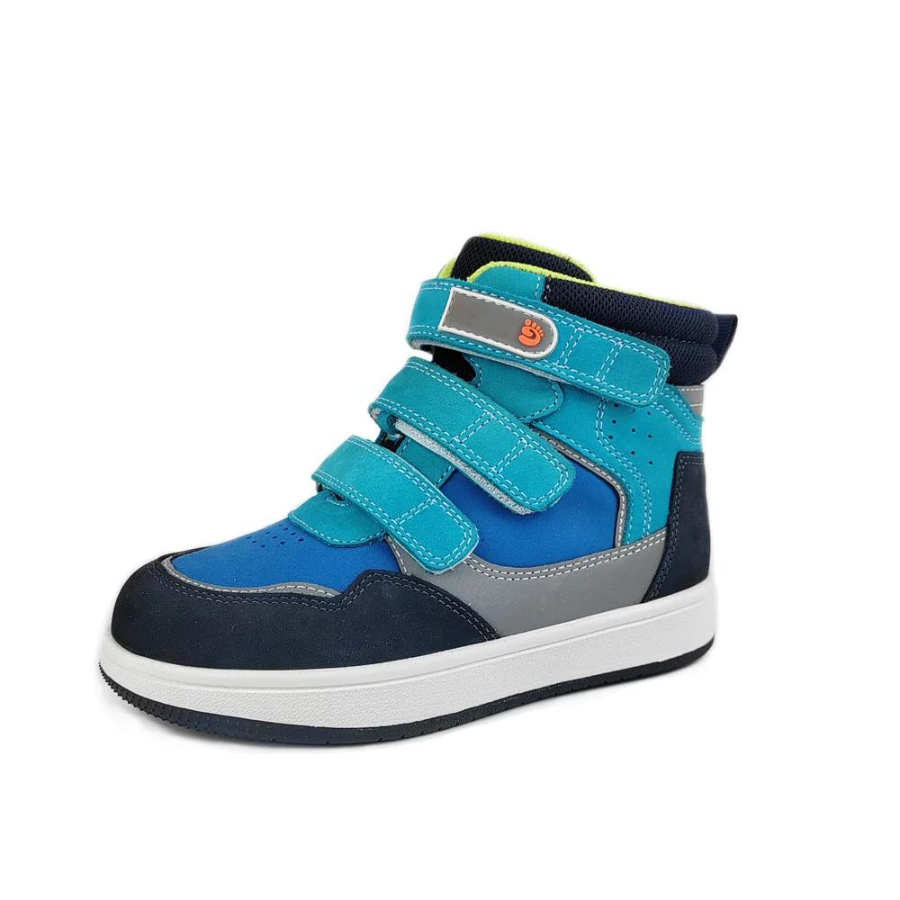 Baskets en cuir pour enfants de 3 à 12 ans, chaussures orthopédiques décontractées pour garçons et f