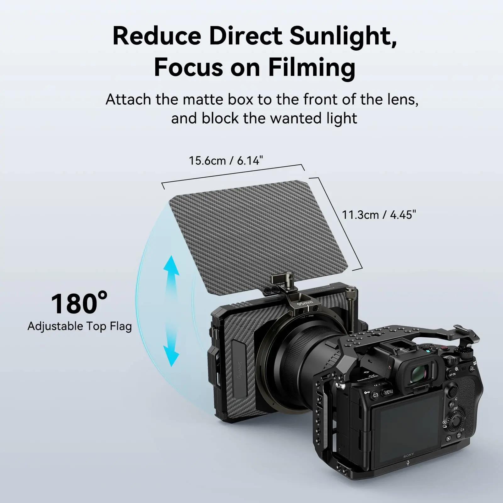 SmallRig Mini Matte Box Lite pour appareils photo reflex numériques et sans miroir empêche la lumièr