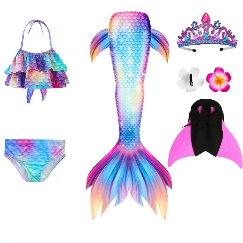 Queue de sirène de natation pour filles, robe de plage pour enfants, bain de piscine, nageoire à mai