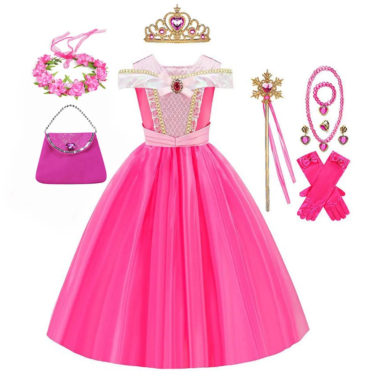 Robe de princesse Cosplay la belle au bois dormant pour filles, Costume de princesse raiponce la rei