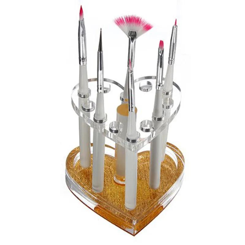 Boîte de rangement pour pinceaux à ongles, 12 trous, support pour stylo de peinture, vernis à ongles