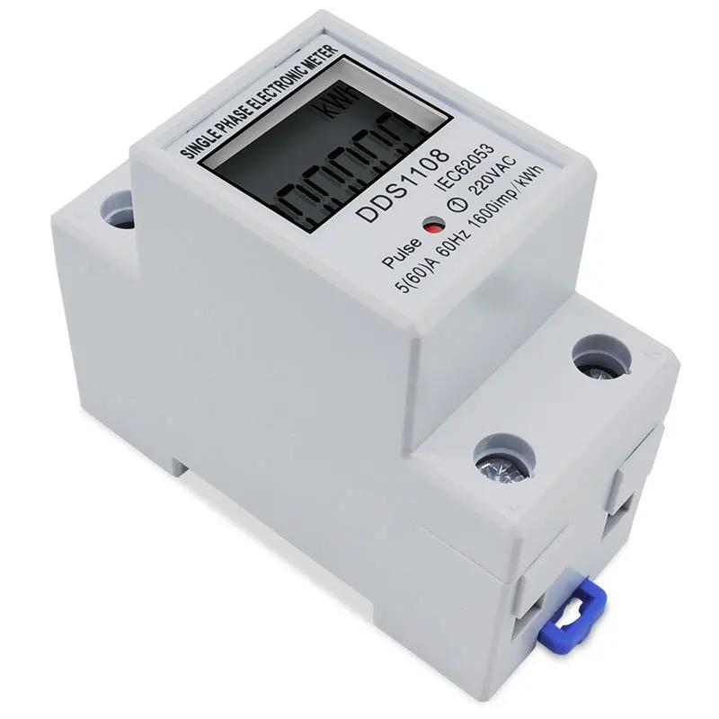 Compteur de consommation d'énergie à affichage numérique LCD, monophasé, Watt, wattmètre kWh 230V AC