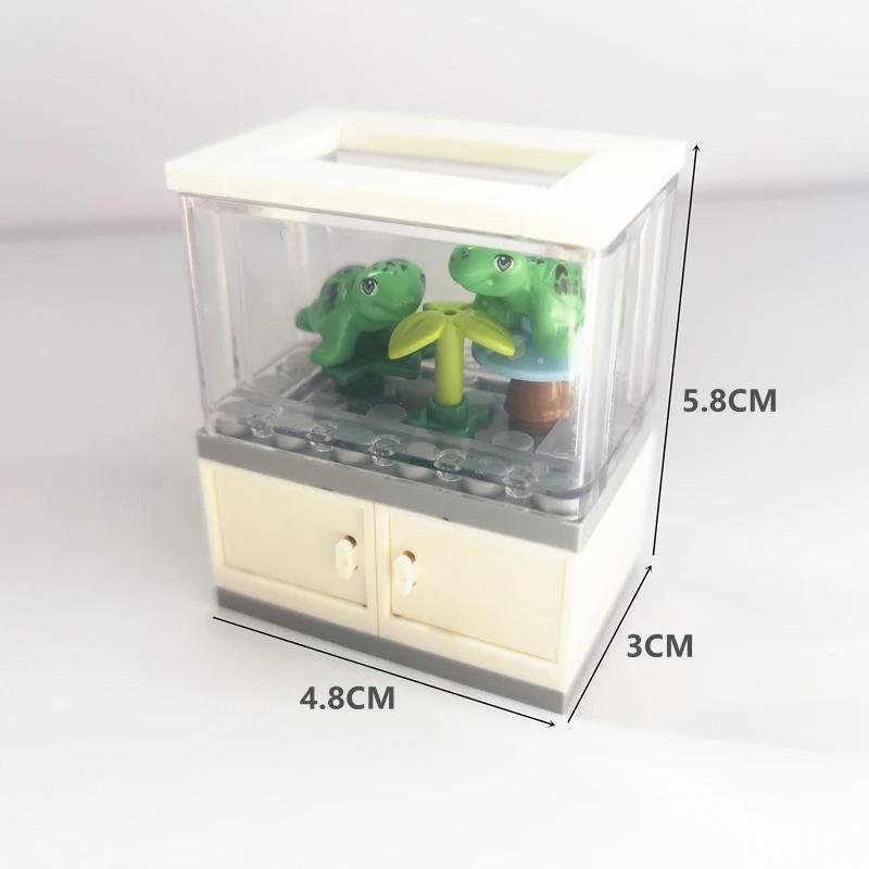 City Friends – blocs de construction d'aquarium MOC, jouets à assembler, poisson clown, tortue, léza