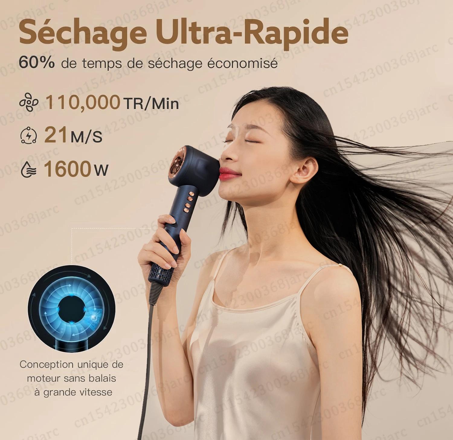 Super Hair Dryer sèche-cheveux électrique professionnel, sèche-cheveux sans feuilles, outil de salon