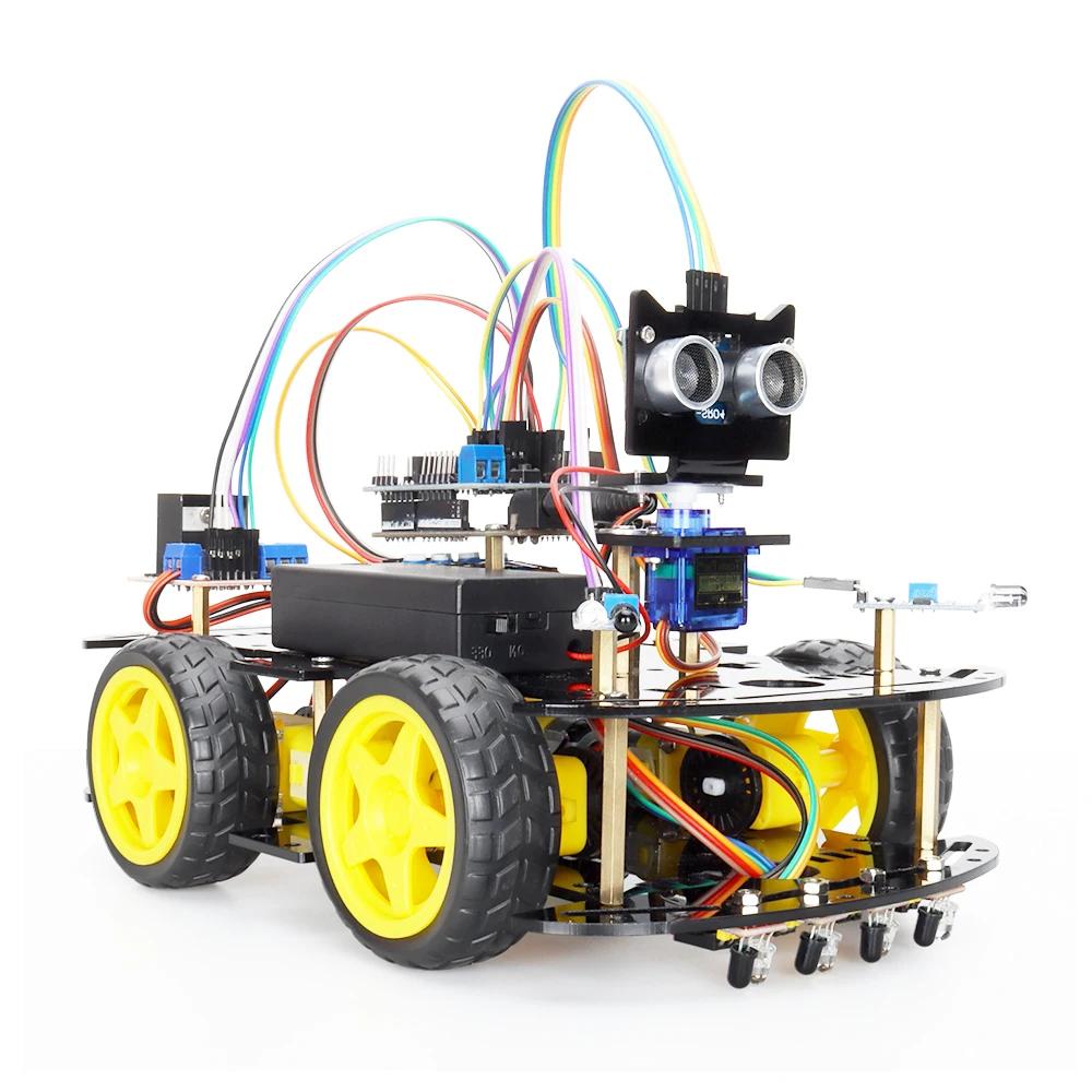 Nouveau Kit de codage de voiture Robot intelligent pour la programmation Arduino, Kit d'automatisati