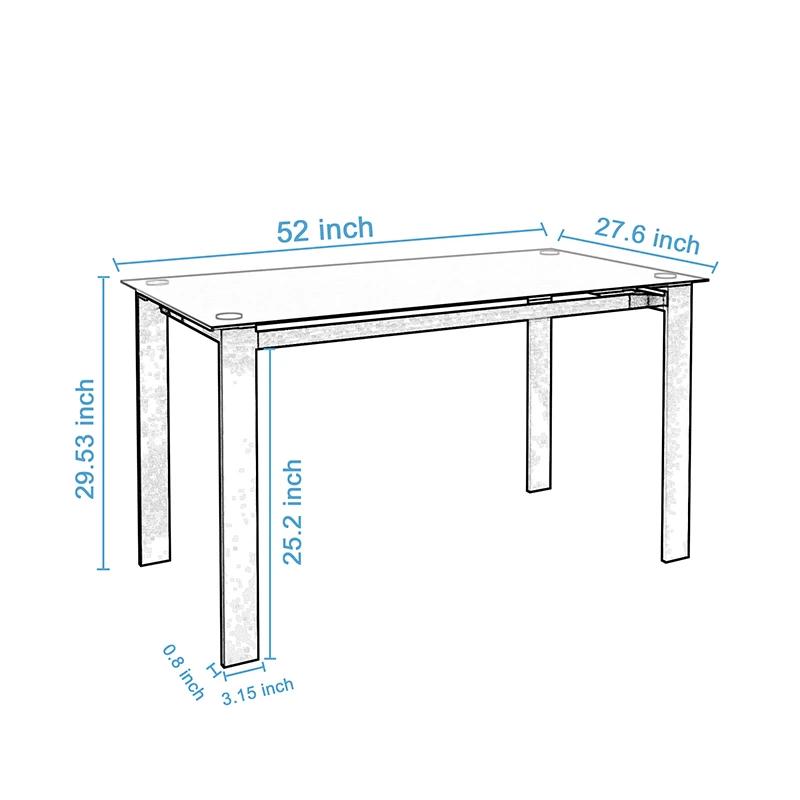 Table à Manger Multifonction, Sécurité et Facile à Nettoyer, pour Salle à Manger et Salon