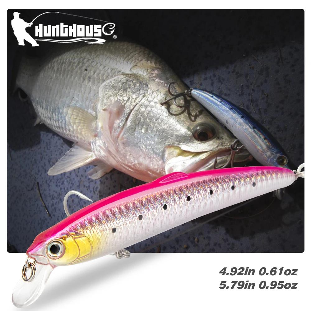 Leurre de pêche Hunthouse Saruna Minnow, jerkbait flottant, 90/125/147 mm, wobbler, leurre dur, pêch