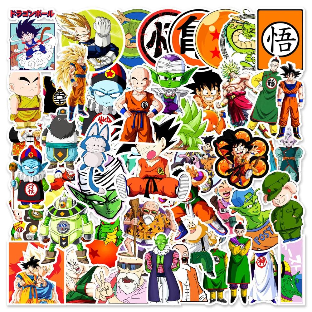 50/100 pièces Cool Anime Dragon Ball autocollants pour enfants jouets Son Goku dessin animé décalcom