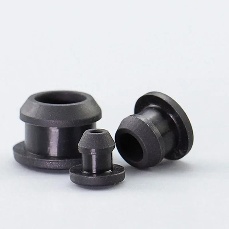 Bouchon conique noir en caoutchouc de Silicone à clipser, Type T, bouchons d'extrémité obturateurs,