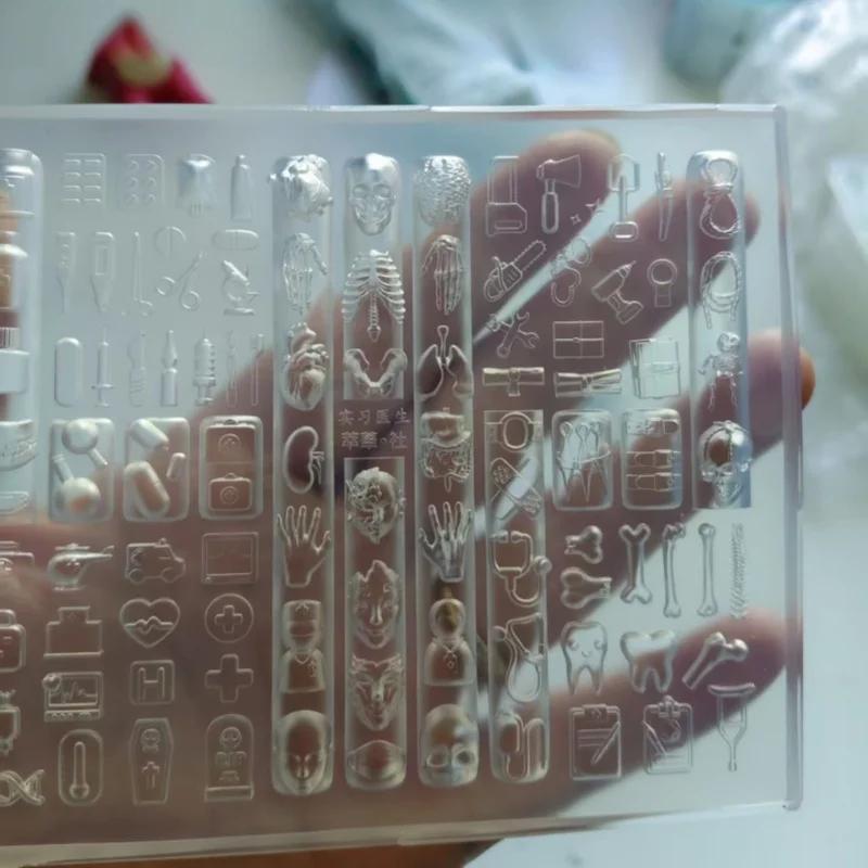 Moule à ongles en Silicone, Cyberpunk, petit jouet de docteur, modèle de serpent foncé, décoration t