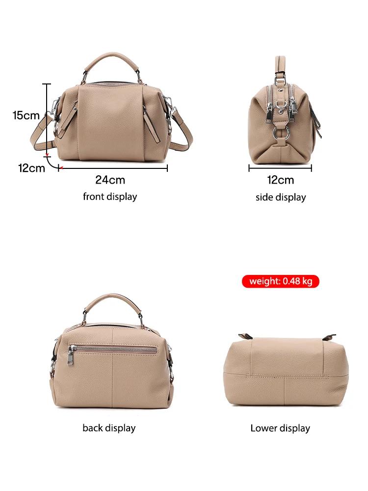 Zency – sac en cuir véritable pour femmes, fourre-tout Simple de haute qualité, petit sac à main Vin