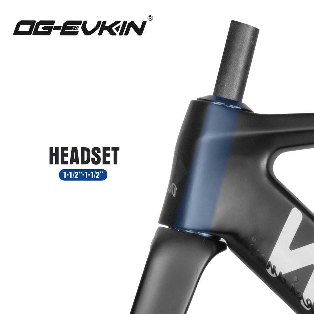 Cadre de route en carbone AERO noir OG-EVKIN Routage interne du câble Jante de vélo V-Brake BB86 700