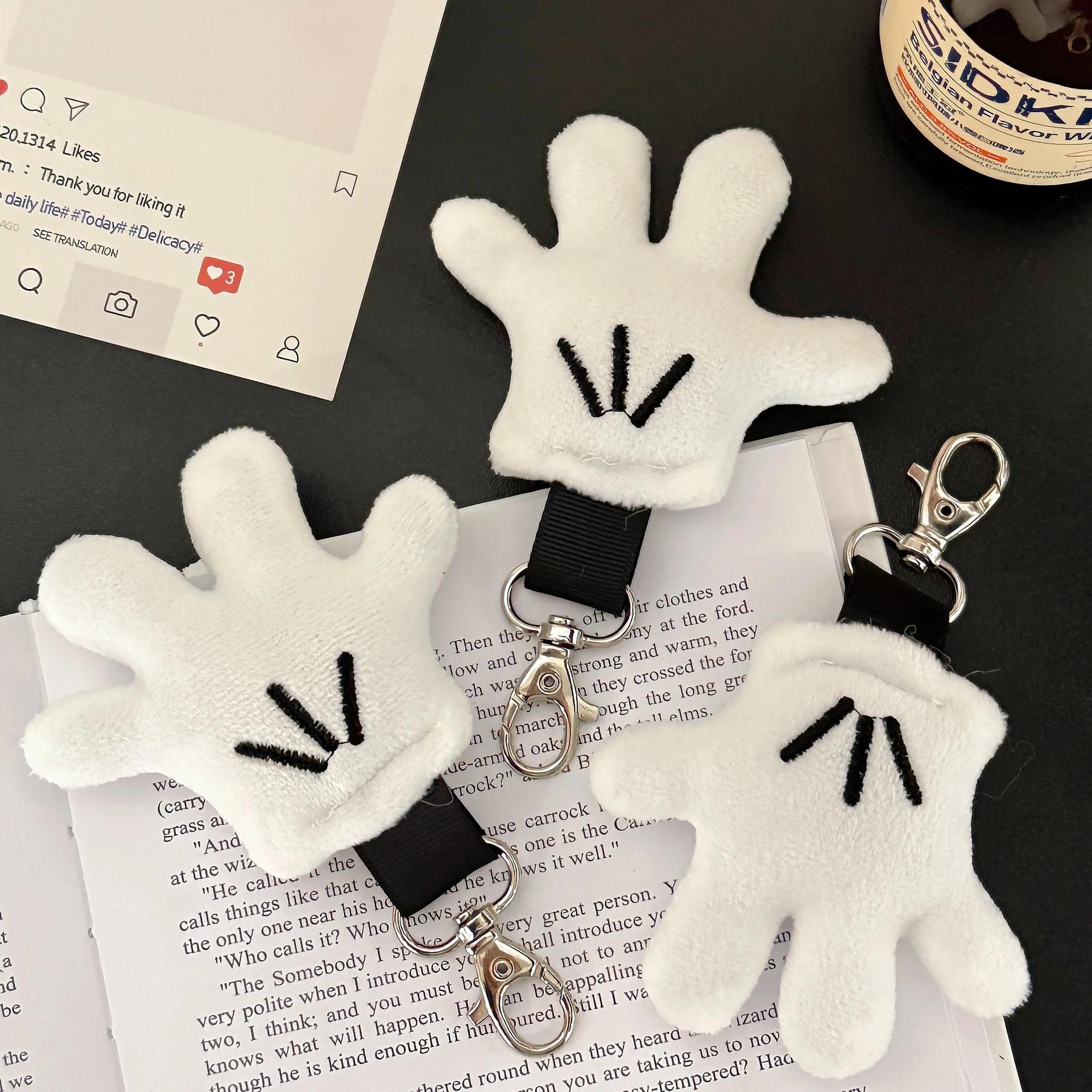 Pendentif gant en peluche créatif et merveilleux, 1/2 pièces, mignon, porte-clés, décoration de sac